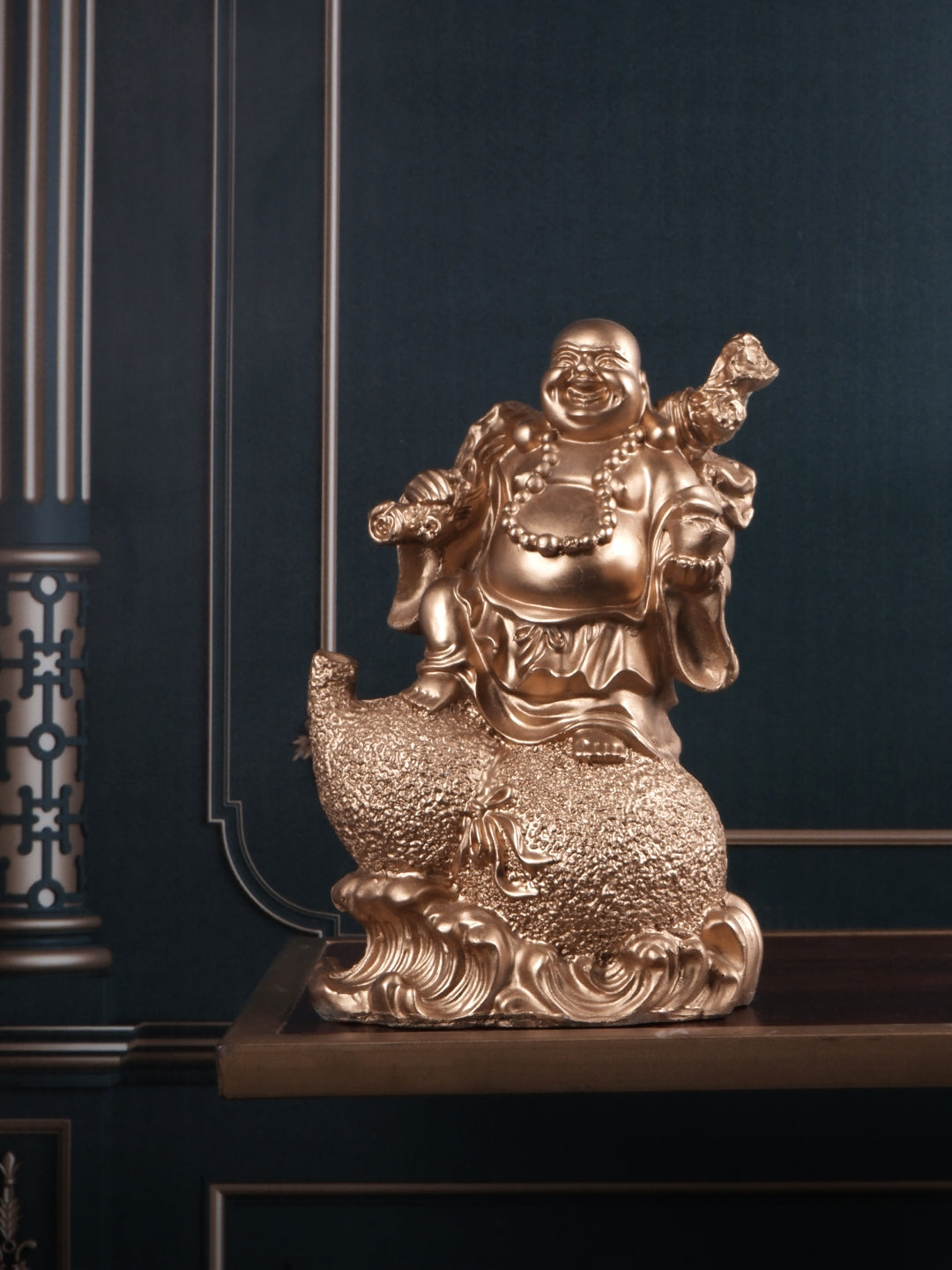 The white ink décor Premium Laughing Buddha Figurine