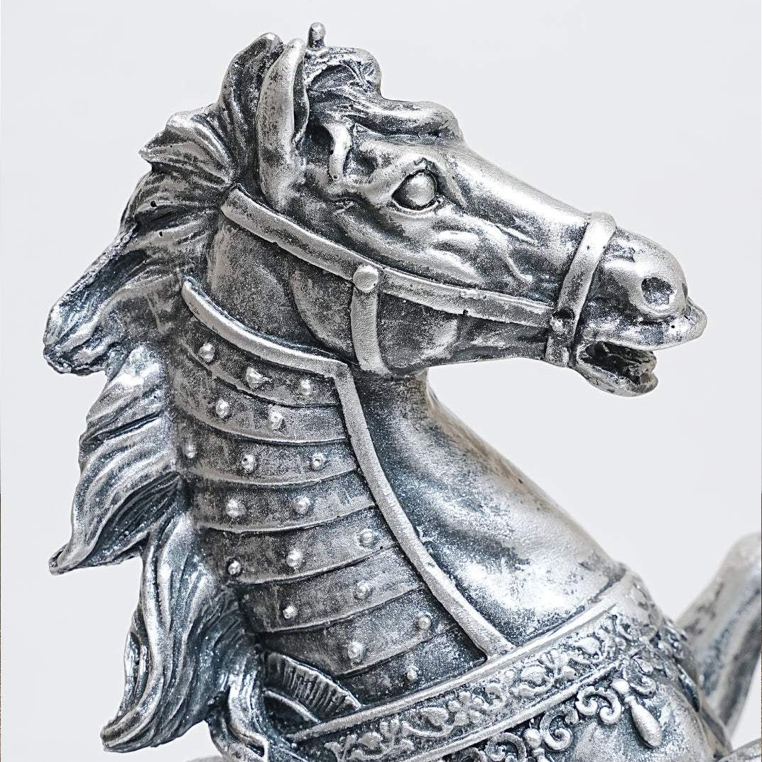 Majestic Silver Horse Figurine – Home Decor Sculpture