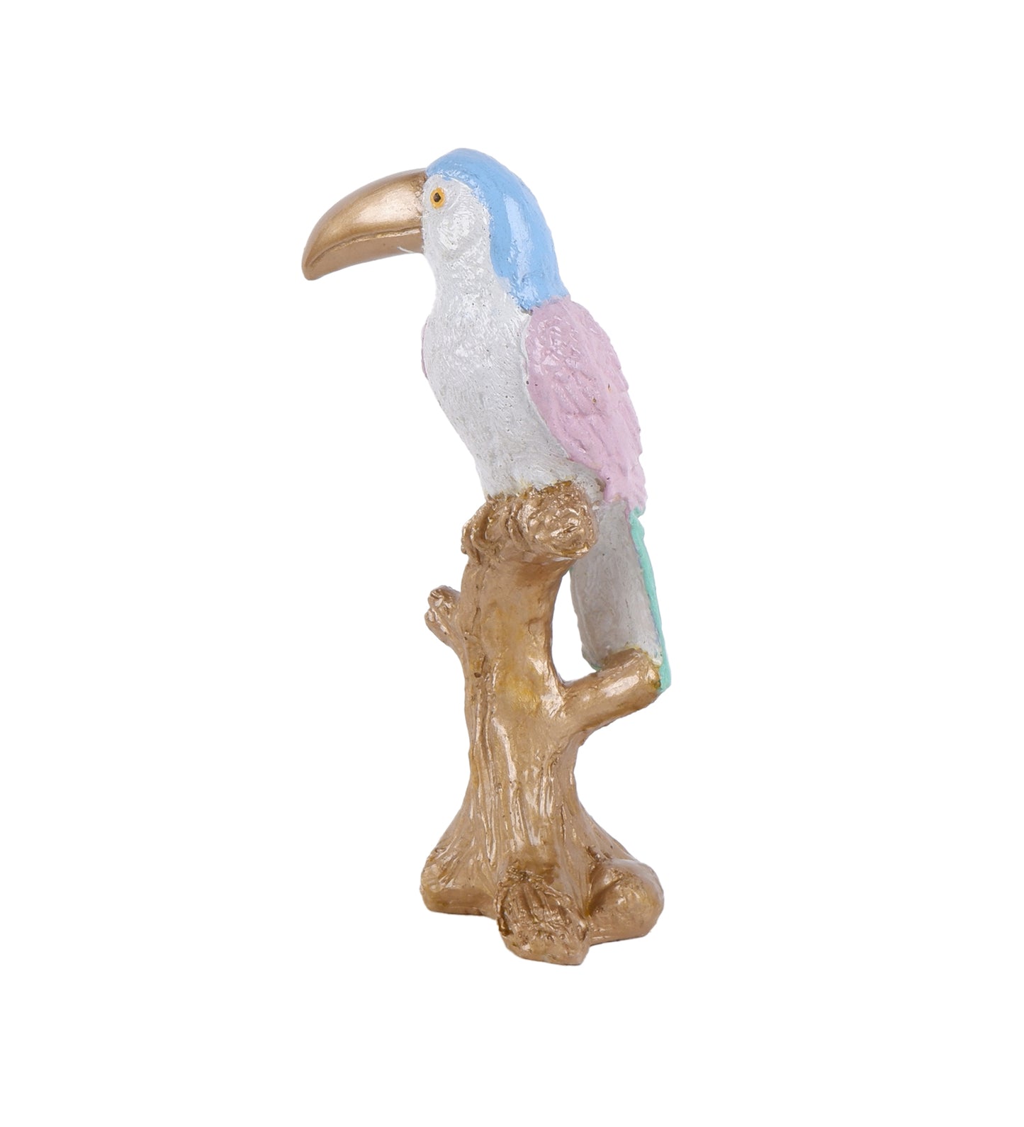 THE WHITE INK DECOR Claude Premium Bird Figurine in Lively Pastel showpeice