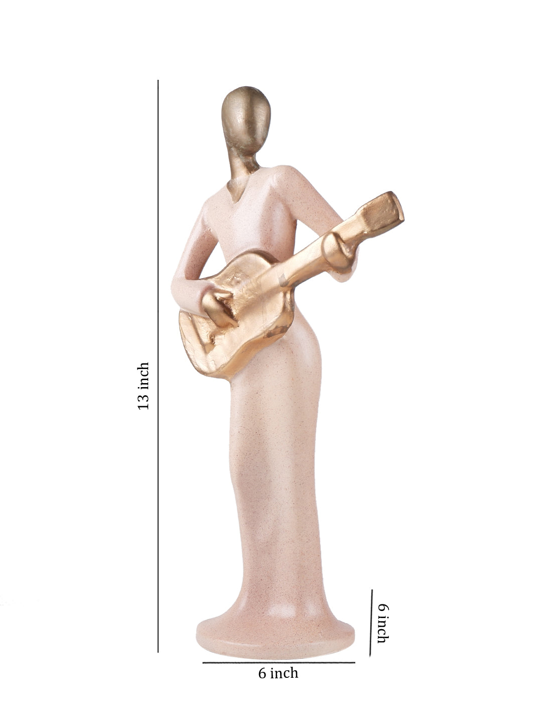 The white ink décor musician set of four premium gold