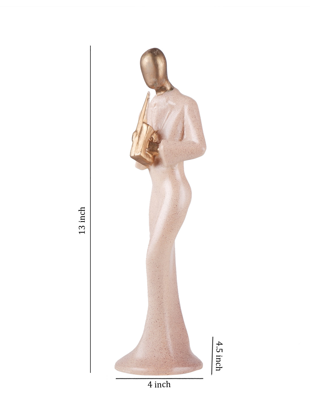 The white ink décor musician set of four premium gold