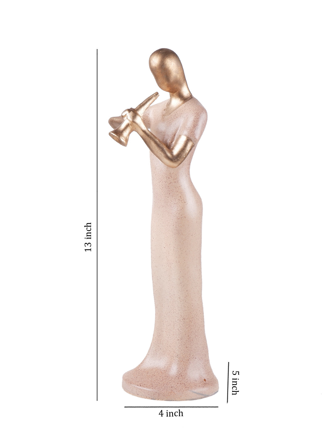 The white ink décor musician set of four premium gold