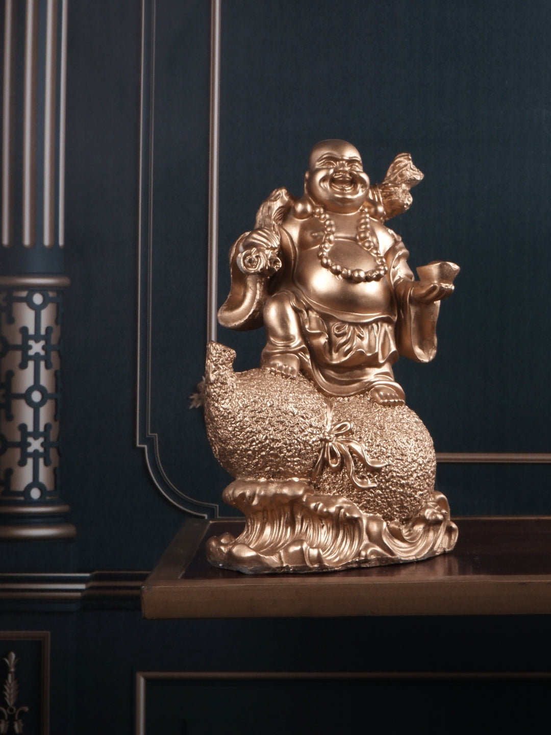 The white ink décor Premium Laughing Buddha Figurine