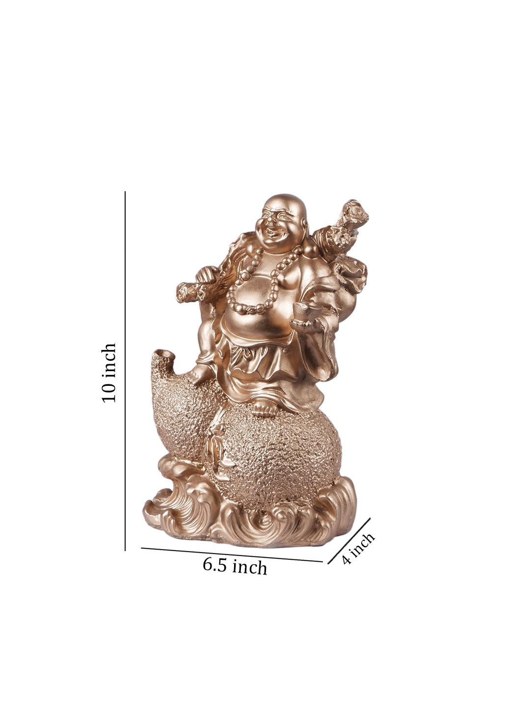 The white ink décor Premium Laughing Buddha Figurine