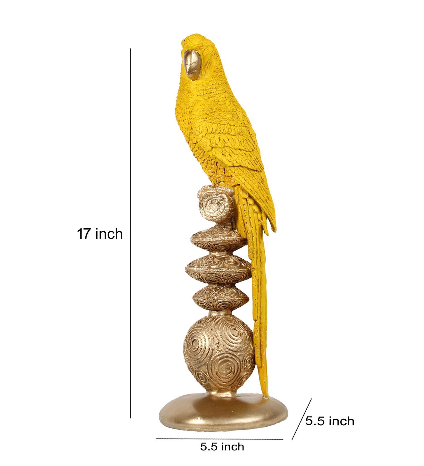 Colorful parrot showpiece is a vibrant and eye-catching decorative piece