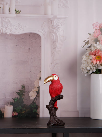 The white ink décor premium Bird Figurine