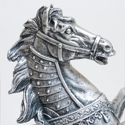 Majestic Silver Horse Figurine – Home Decor Sculpture