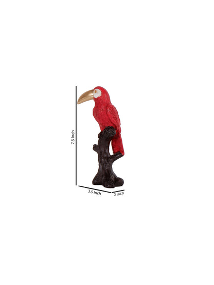 The white ink décor premium Bird Figurine