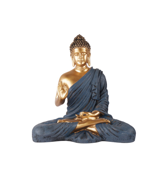 The white ink décor premium feng shui Meditating Buddha