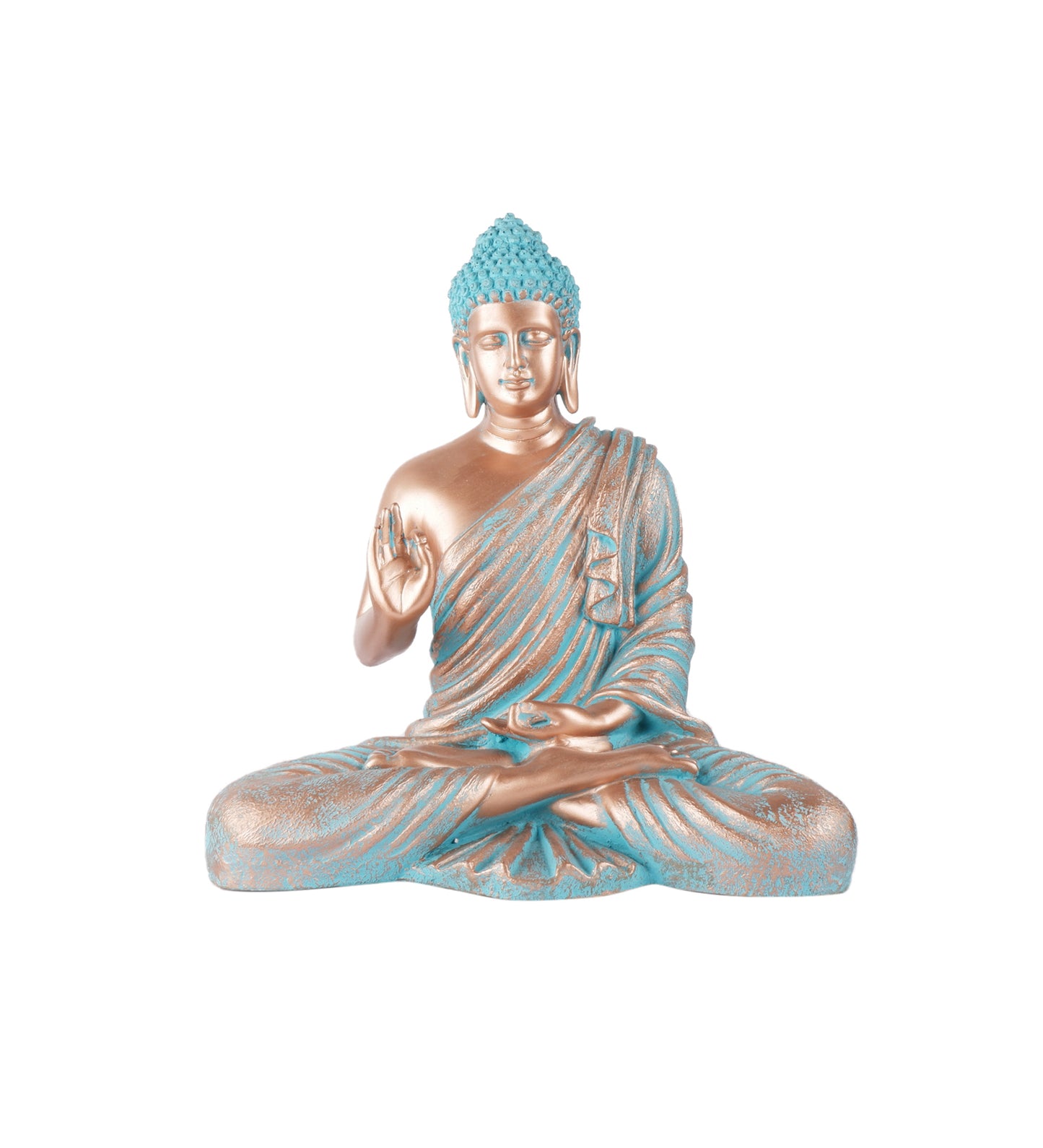 The white ink décor premium feng shui Meditating Buddha