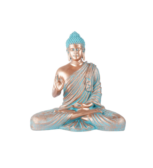 The white ink décor premium feng shui Meditating Buddha