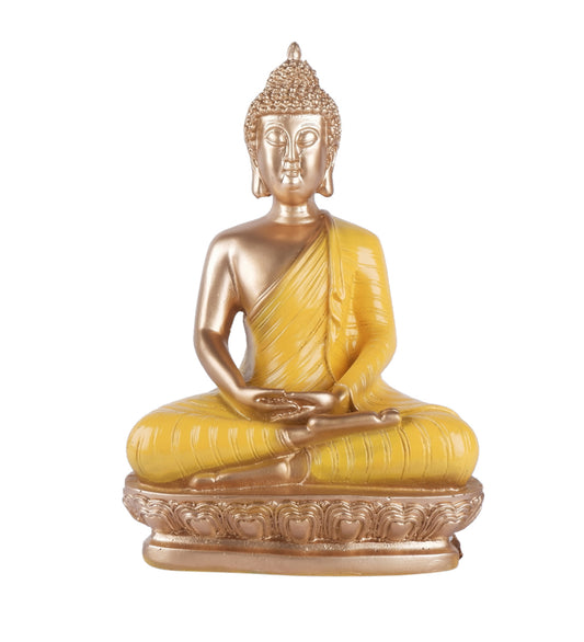 The white ink décor premium Buddha yellow
