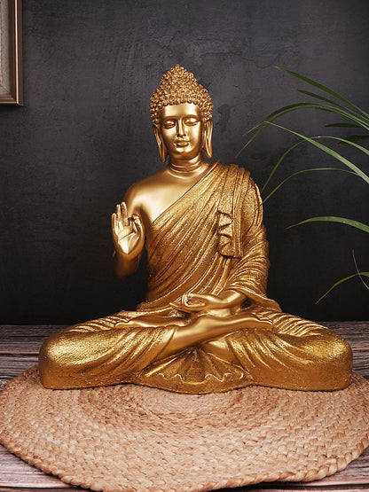 The white ink décor premium feng shui Meditating Buddha