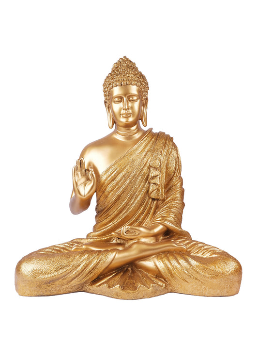 The white ink décor premium feng shui Meditating Buddha