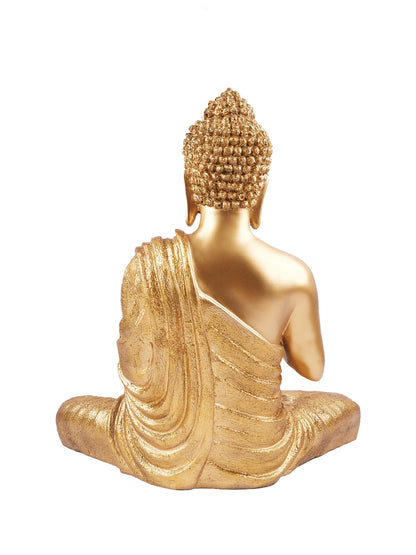 The white ink décor premium feng shui Meditating Buddha