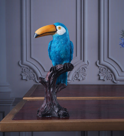 The white ink décor premium Bird Figurine