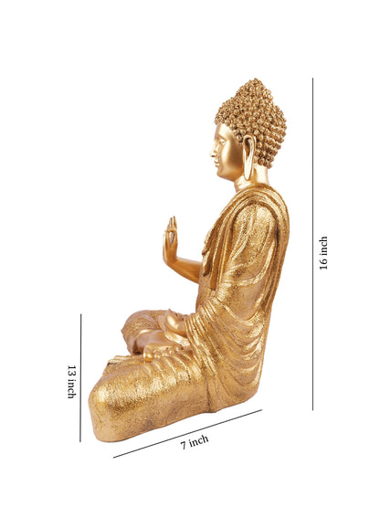 The white ink décor premium feng shui Meditating Buddha
