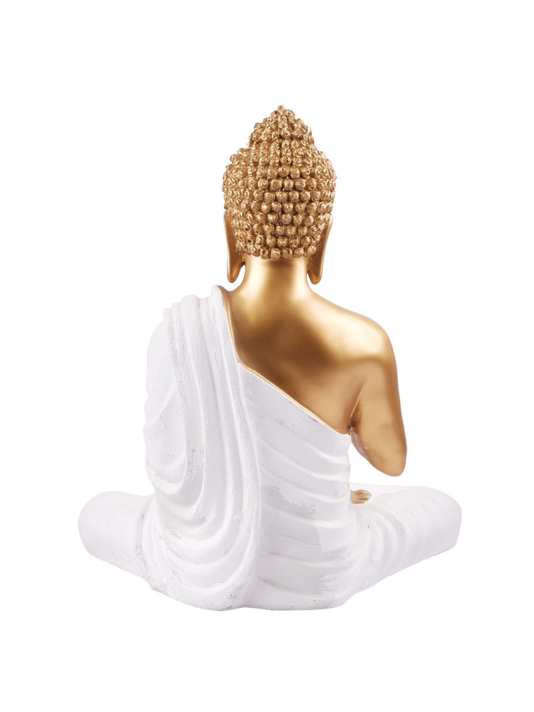 The white ink décor premium feng shui Meditating Buddha