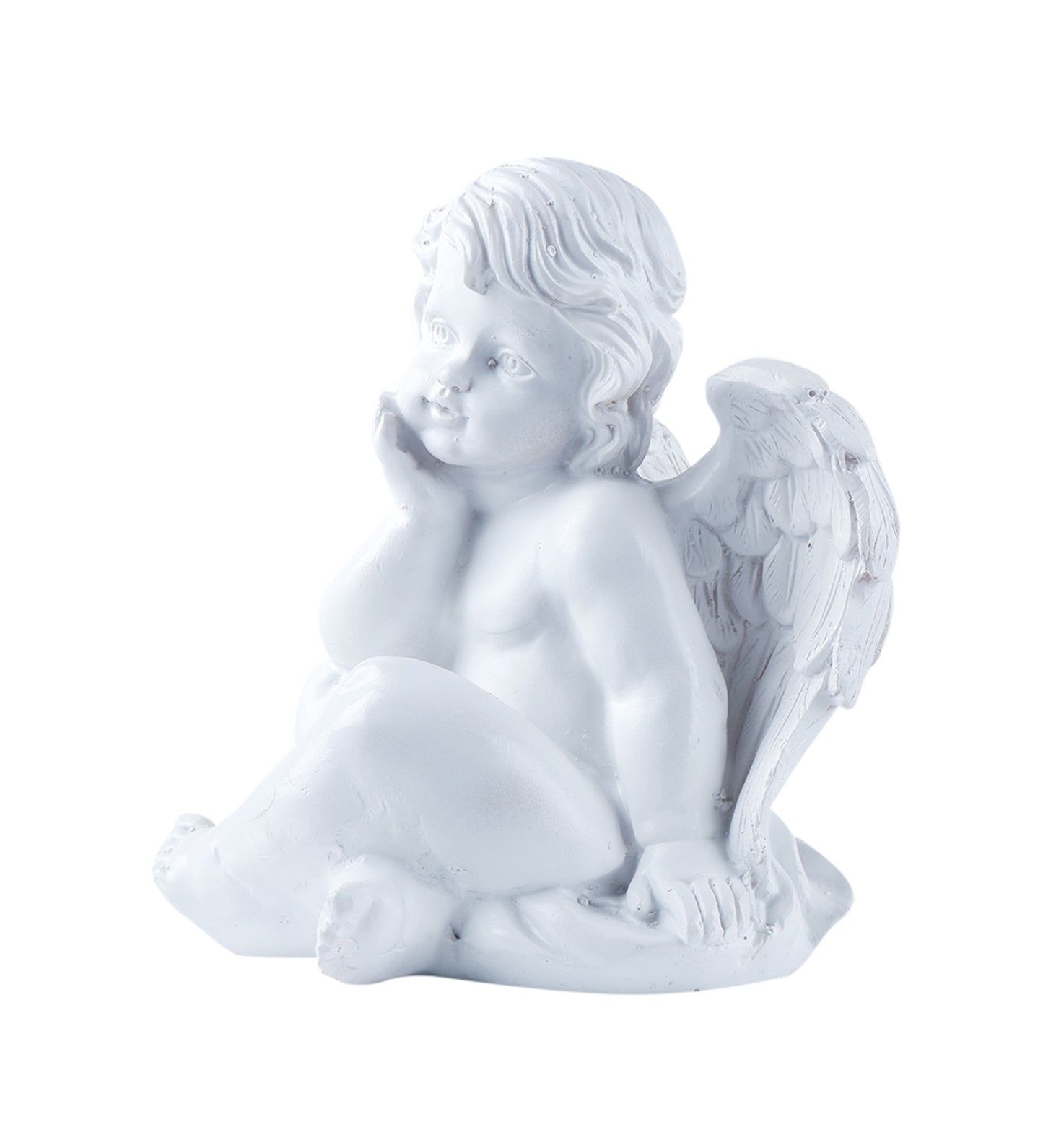 The white ink décor premium Cupid Figurine