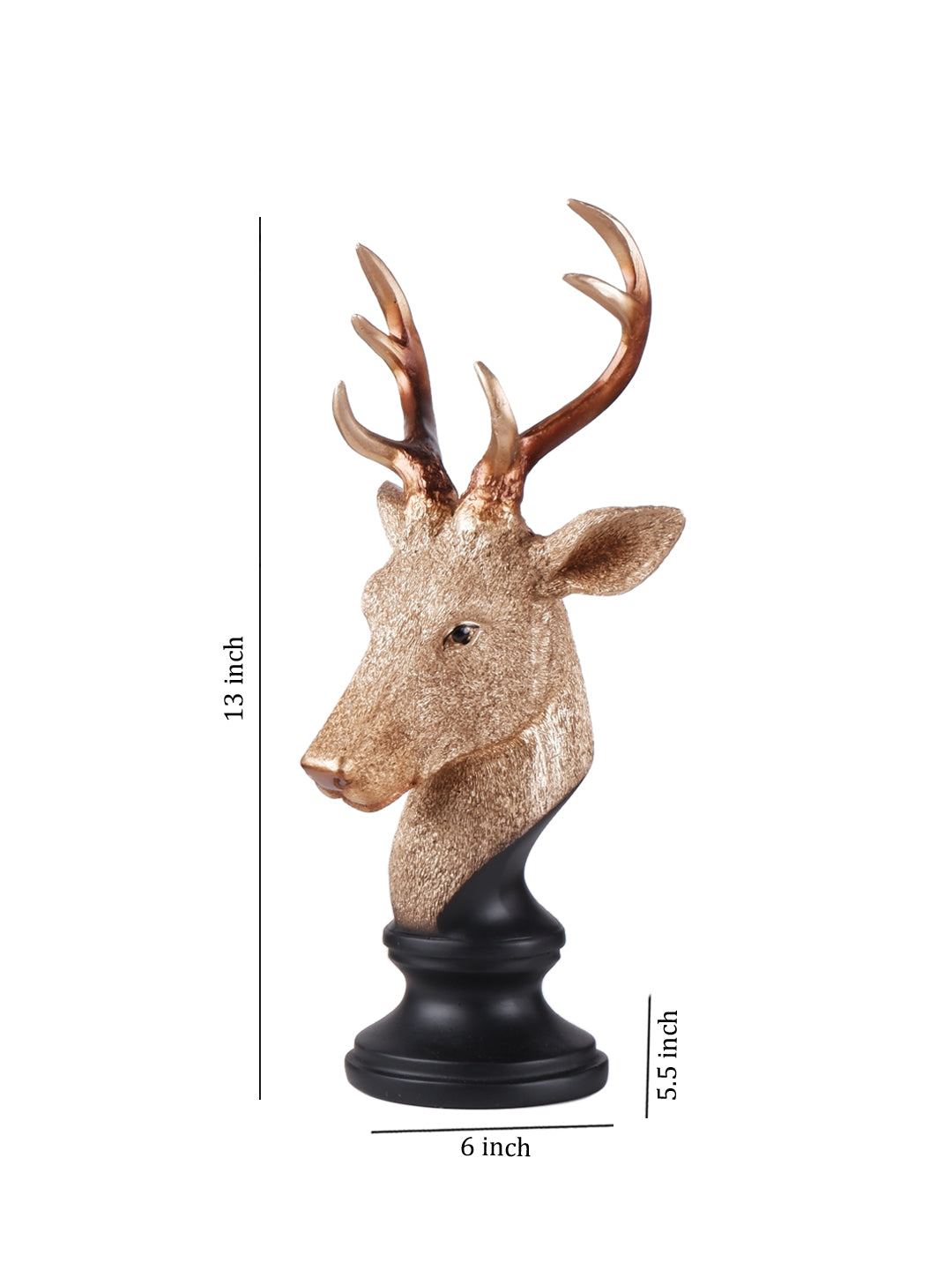 The white ink décor premium deer figurine