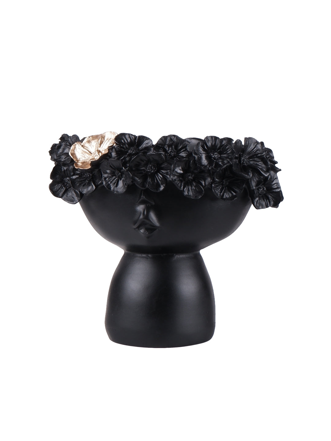 The white ink décor premium décor vase Black set of two