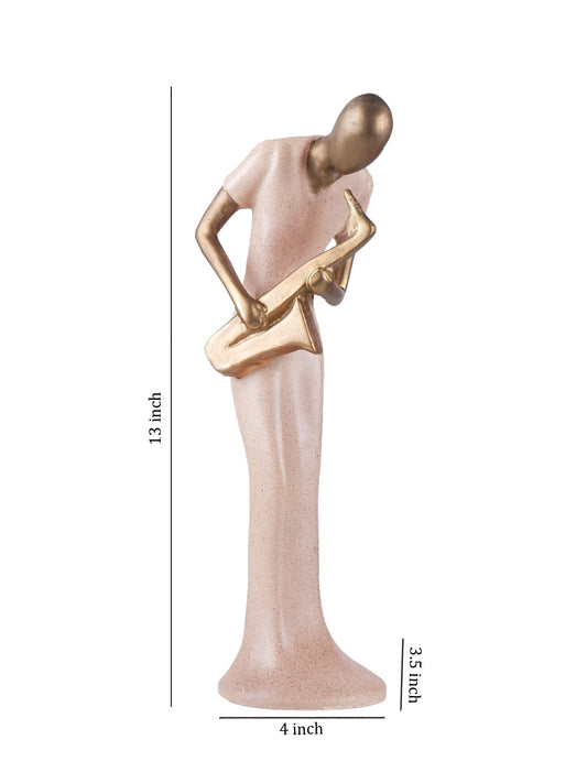 The white ink décor musician set of four premium gold