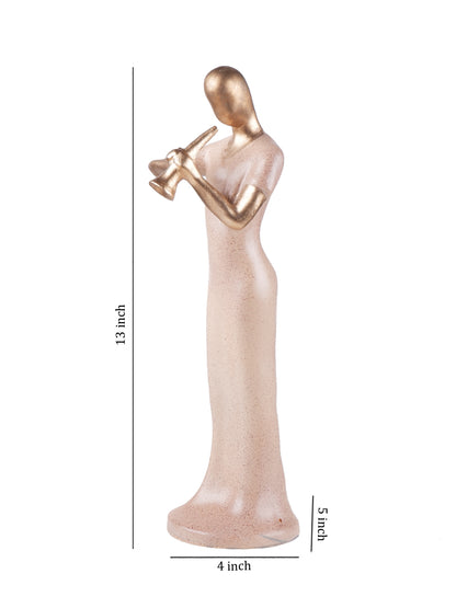 The white ink décor musician set of four premium gold