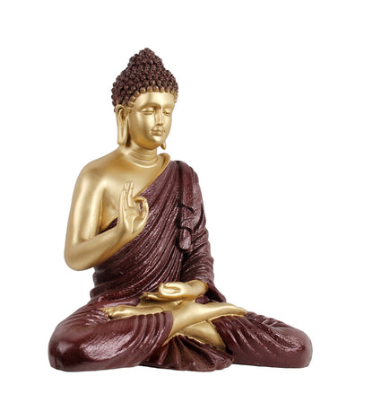 The white ink décor premium feng shui Meditating Buddha